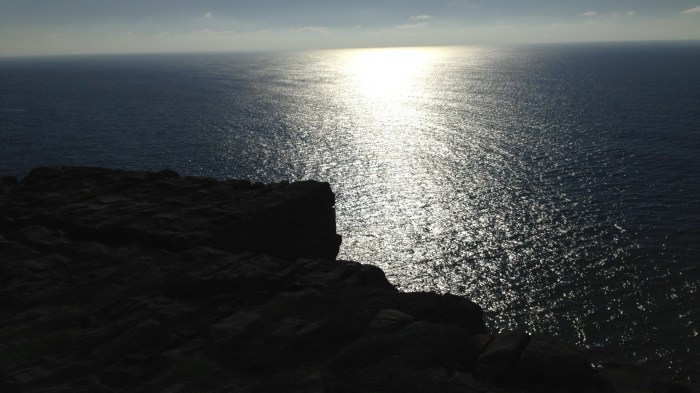Blasket sun on water